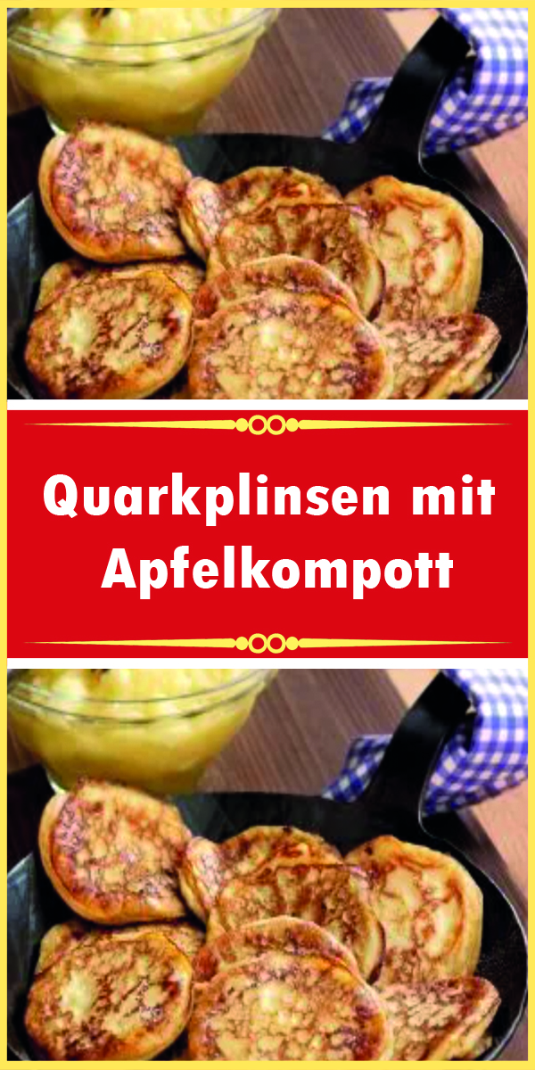 Quarkplinsen mit Apfelkompott