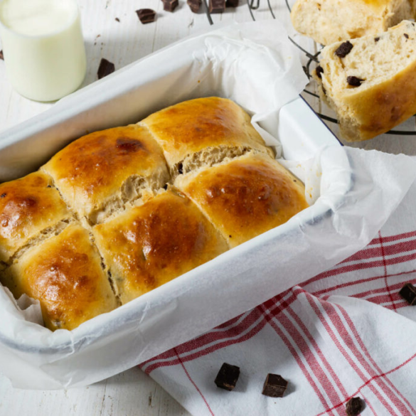 Schokobrötchen aus Hefeteig