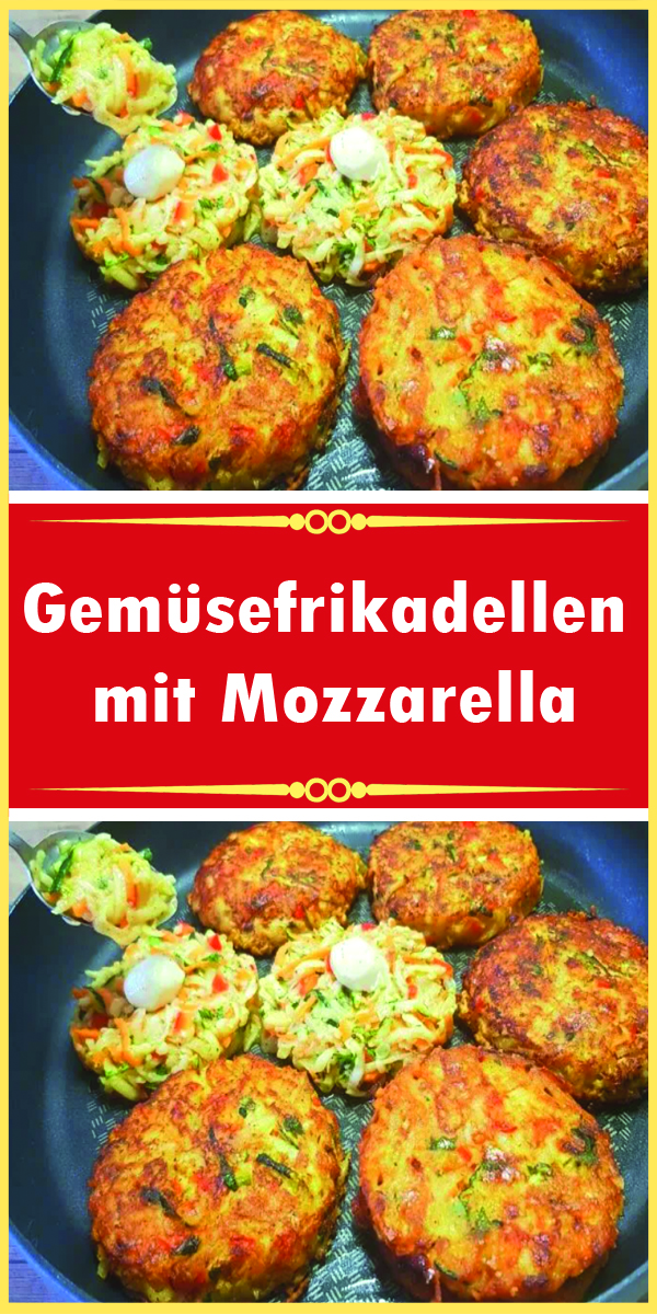 Gemüsefrikadellen mit Mozzarella