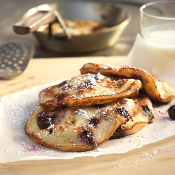 Heidelbeer-Buttermilch-Pancakes