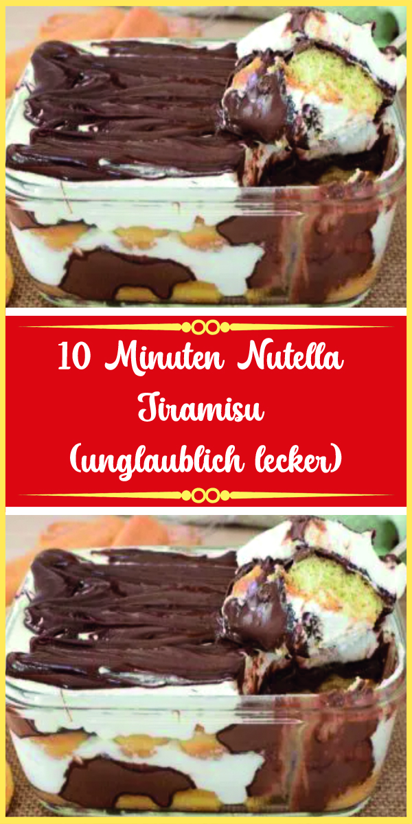 10 Minuten Nutella Tiramisu (unglaublich lecker)