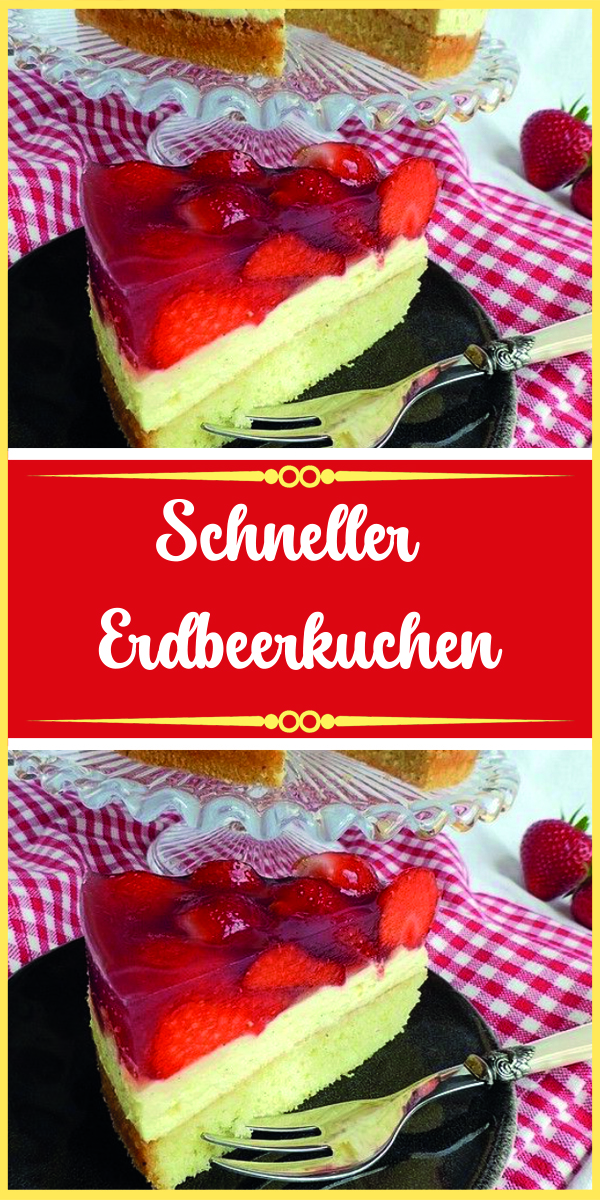 Schneller Erdbeerkuchen