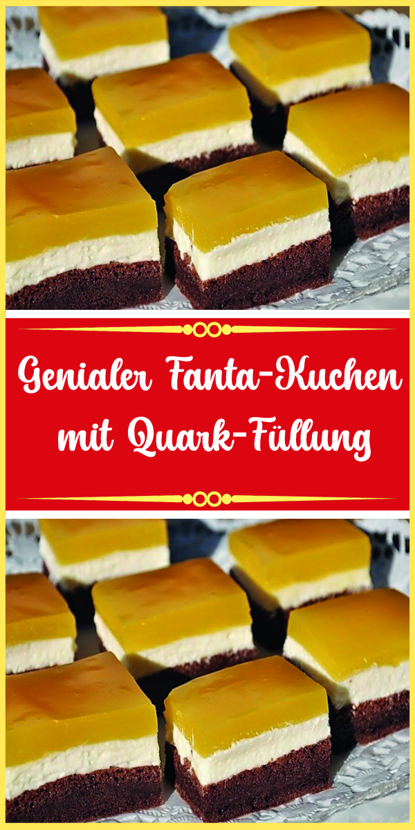 Genialer FANTA-Kuchen mit Quark-Füllung