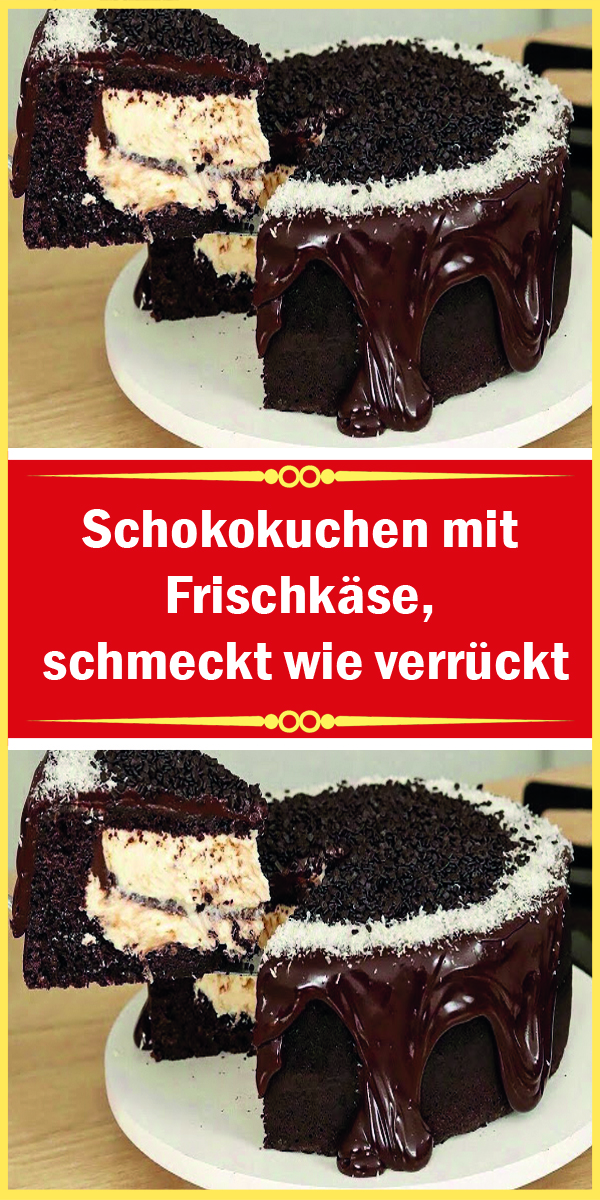 Schokokuchen mit Frischkäse, schmeckt wie verrückt