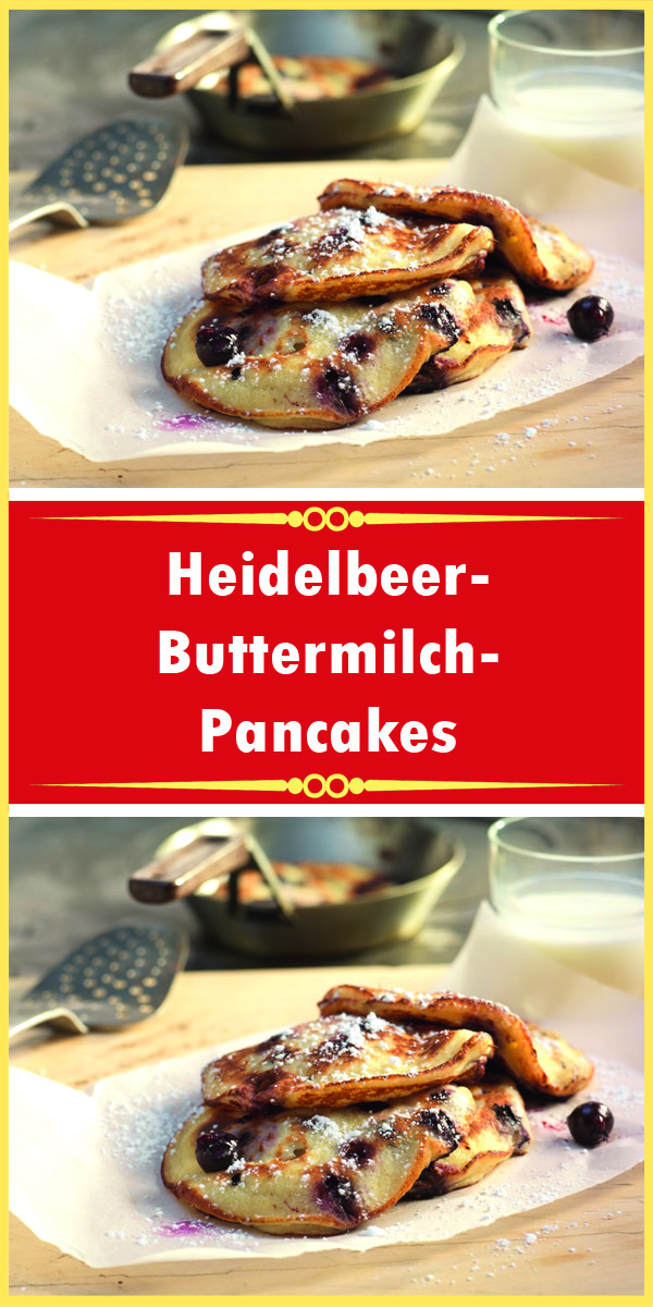 Heidelbeer-Buttermilch-Pancakes