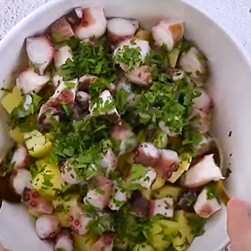 Oktopus-Kartoffel-Salat