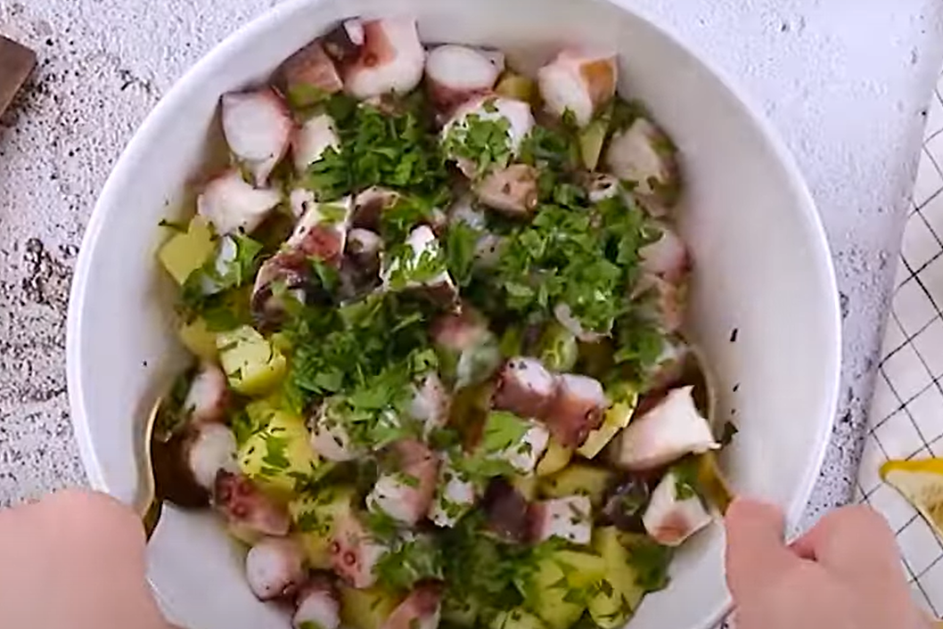 Oktopus-Kartoffel-Salat