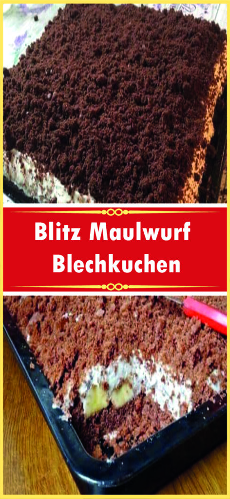 Blitz Maulwurf Blechkuchen, Ein Tassenrezept