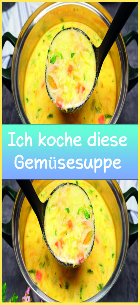 Ich koche diese Gemüsesuppe 