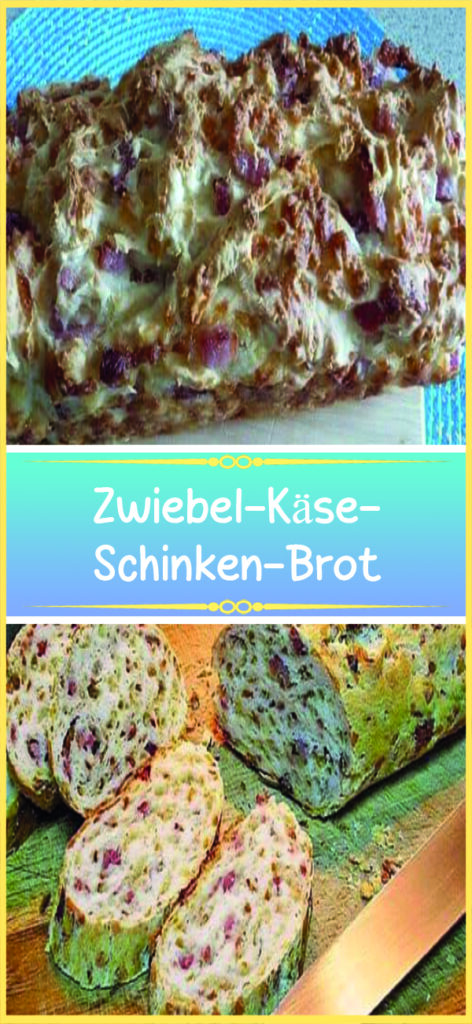 Zwiebel-Käse-Schinken-Brot