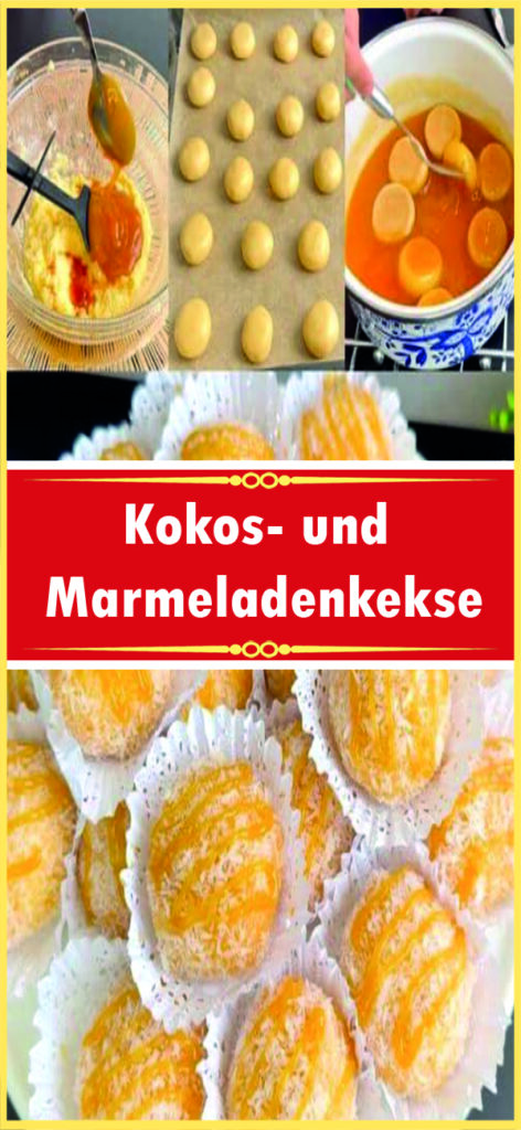 Kokos- und Marmeladenkekse