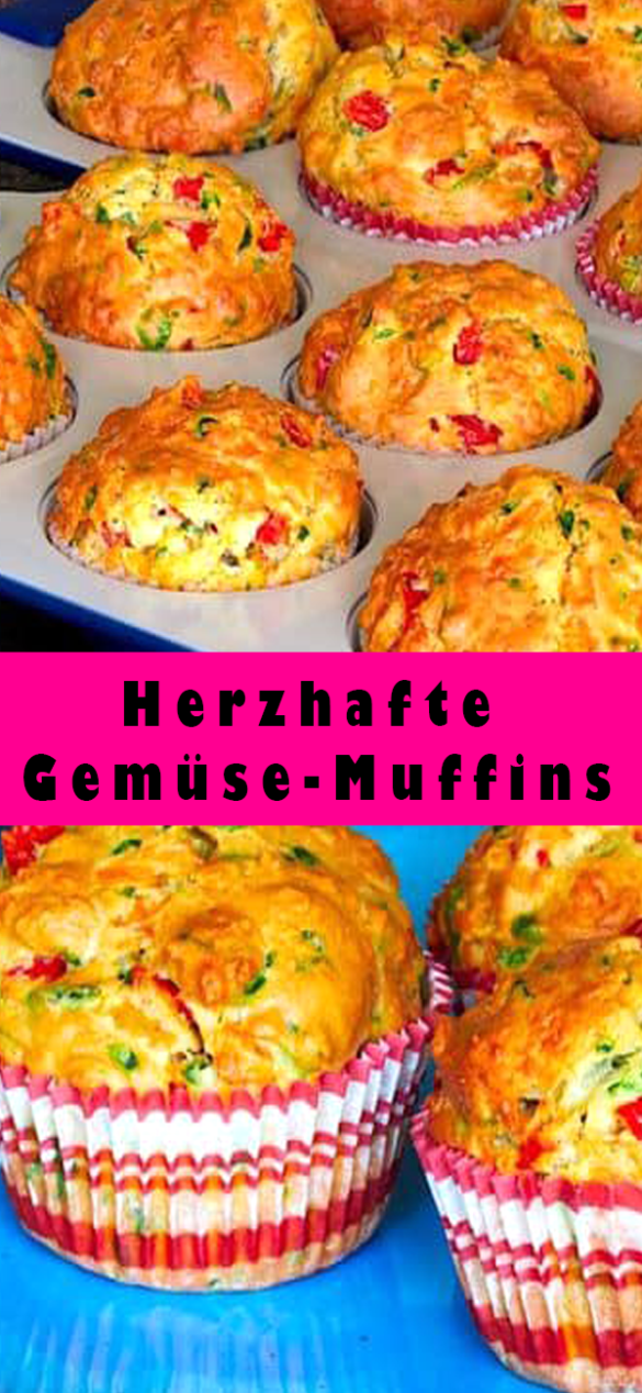Herzhafte Gemüse-Muffins - Rezeptehome