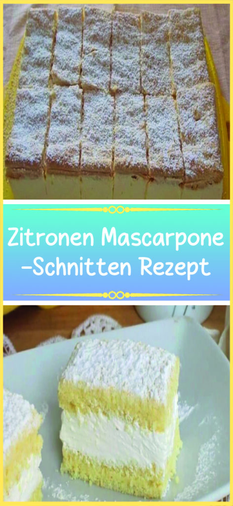 Zitronen Mascarpone-Schnitten