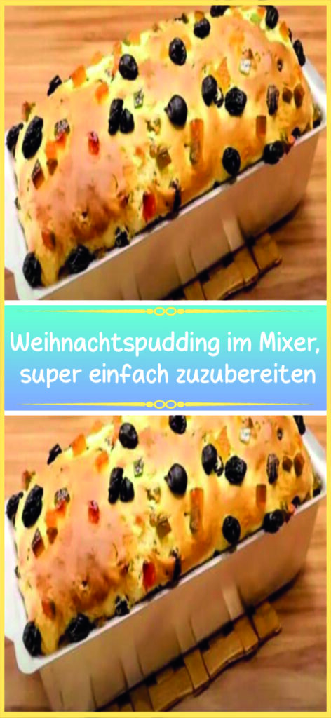 Weihnachtspudding im Mixer,