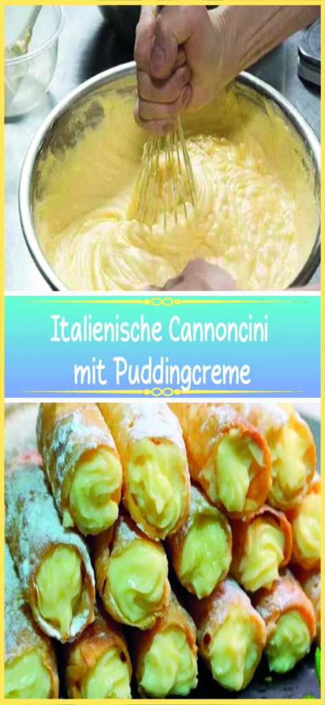 Italienische Cannoncini mit Puddingcreme