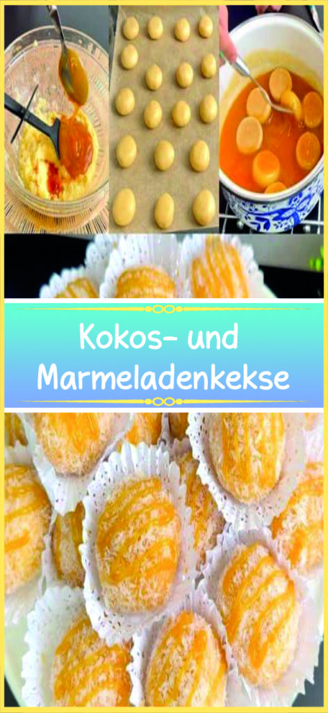 Kokos- und Marmeladenkekse