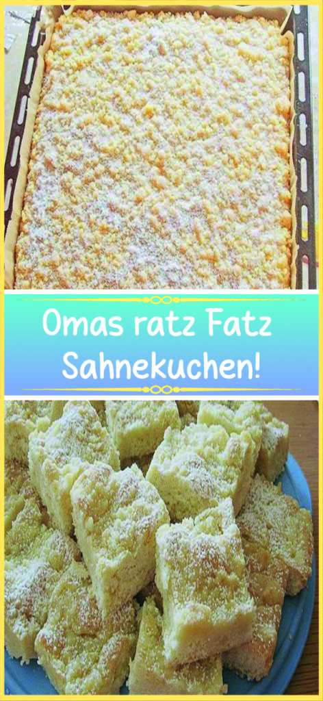 Omas ratz Fatz Sahnekuchen!