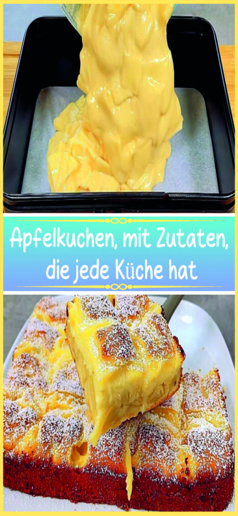 Apfelkuchen, mit Zutaten