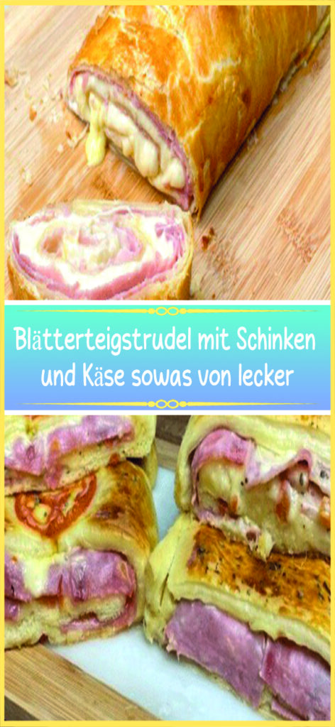 Blätterteigstrudel mit Schinken