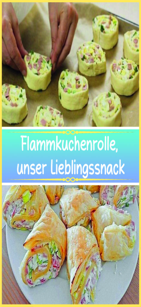 Flammkuchenrolle, unser Lieblingssnack