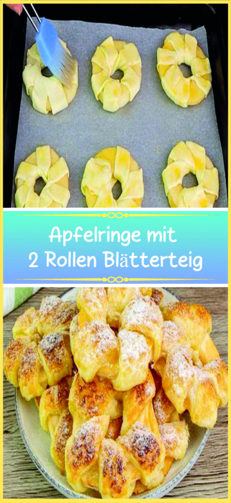 Apfelringe mit 2 Rollen Blätterteig