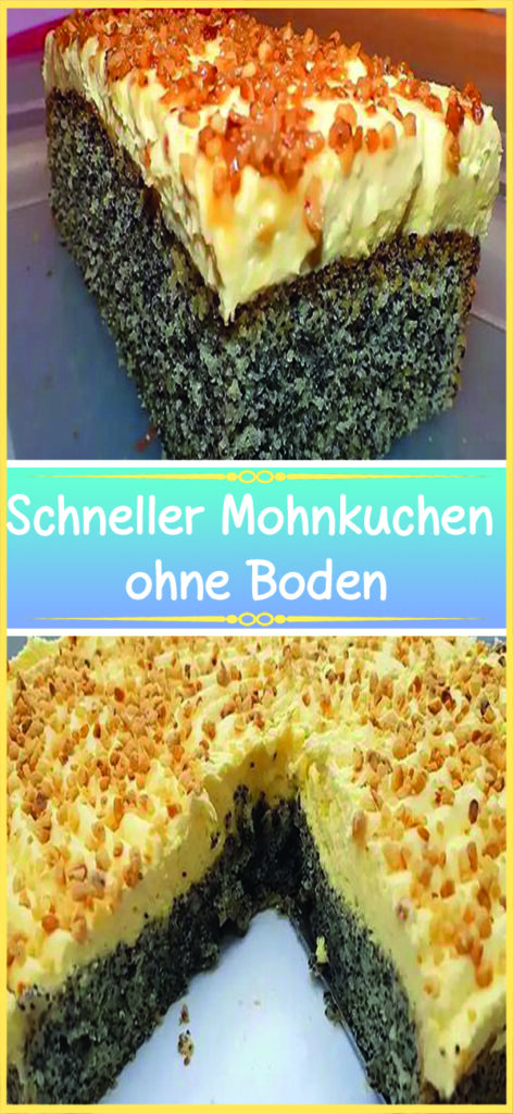 Schneller Mohnkuchen ohne Boden