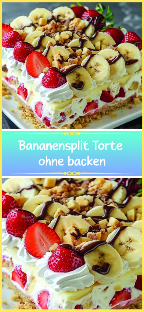 Bananensplit Torte ohne backen