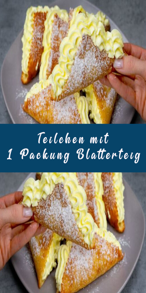 Teilchen mit 1 Packung Blätterteig
