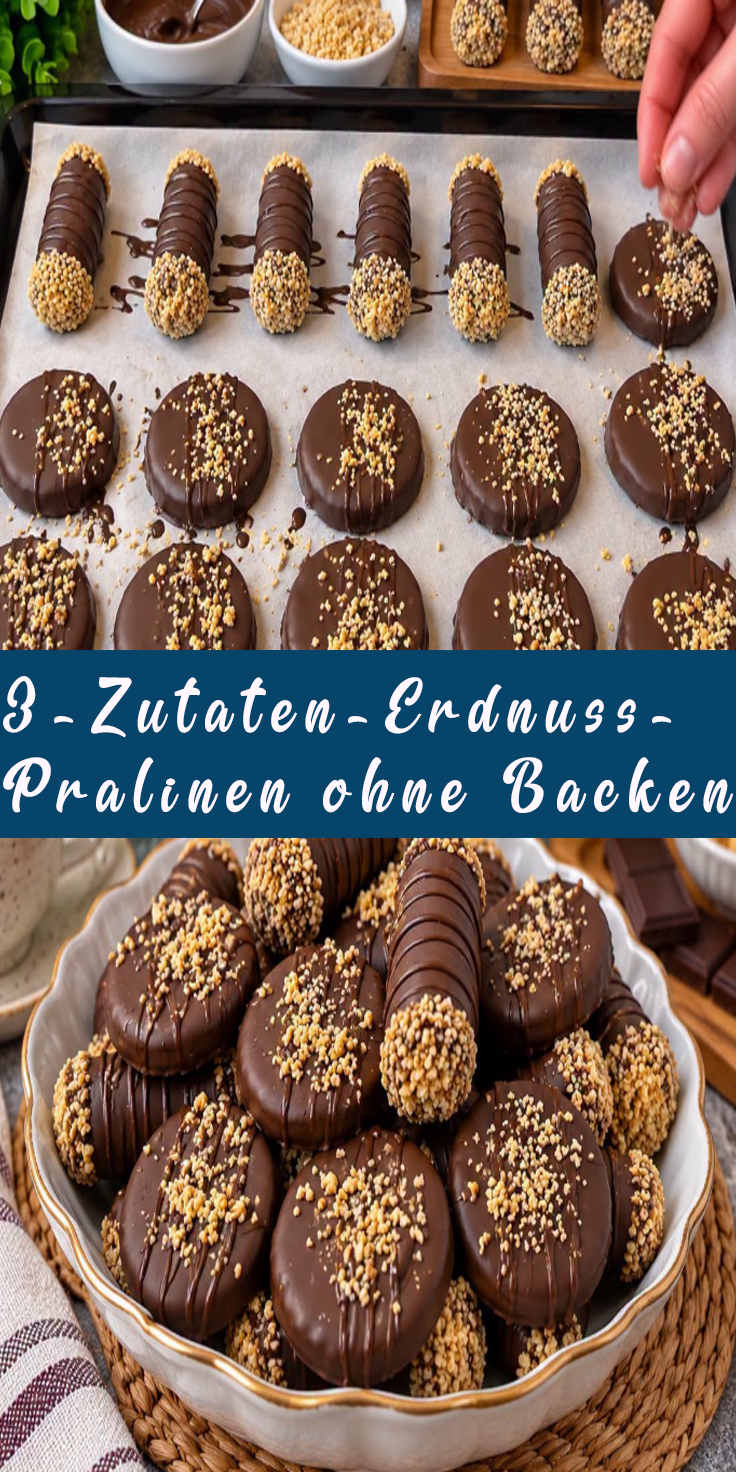 3-Zutaten-Erdnuss-Pralinen ohne Backen