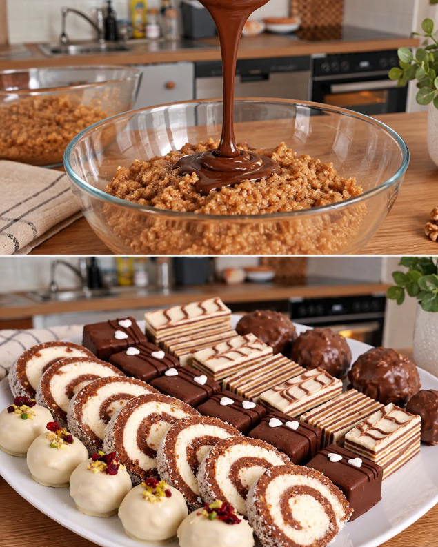 Kokos-Schoko-Rolle ohne Backen